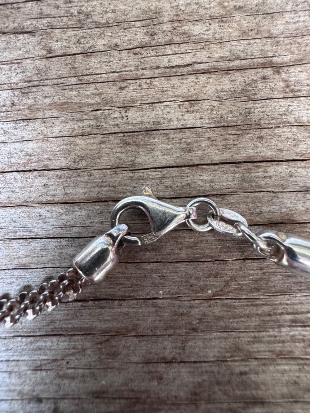 Sterling Silver 925 Popcorn Chain Necklace 17.5” 13.99g Italy Bead Chain - Picture 4 of 6